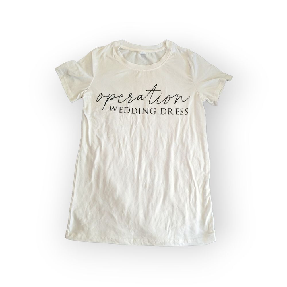 The Ring Boxes Operation Wedding Dress Tee White Size Small